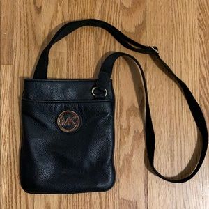 MICHAEL Michael Kors Black Leather Crossbody Bag